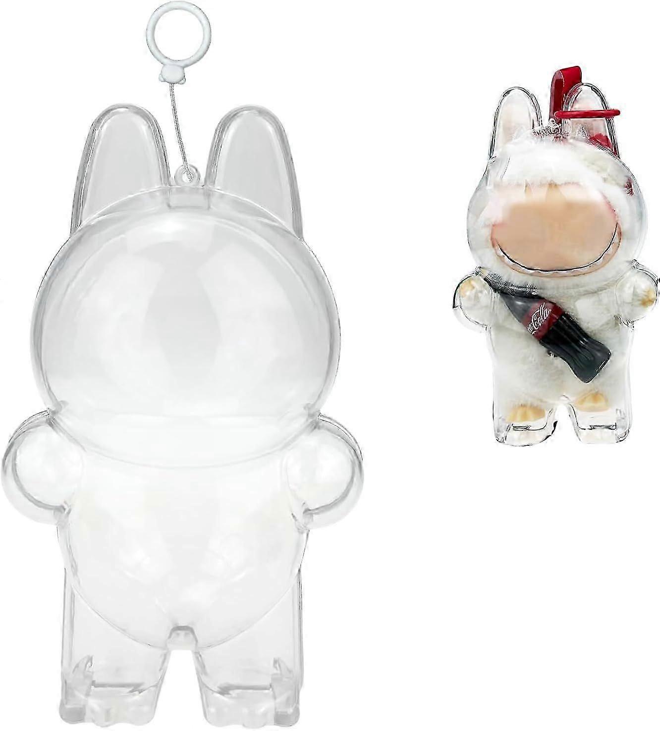 Protective Case for Labubu Cola Stand, Clear Acrylic Display Box for Labubu