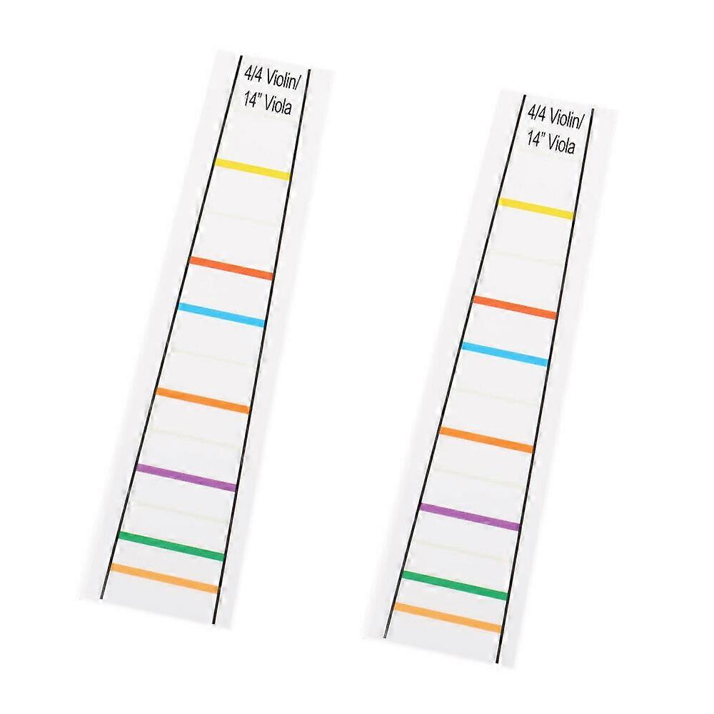 4/4 Violin Fretboard Sticker Fingerboard Marker Fiddle Learn Note Chart Tape 2Pcs