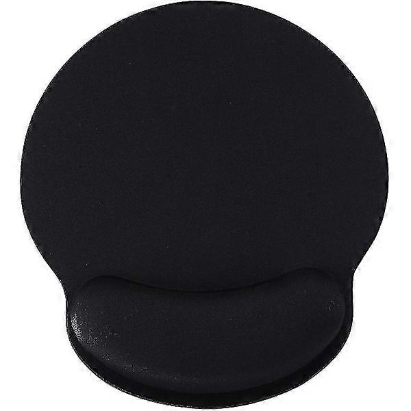 Ergonomic black mouse pad with wrist rest, computer compatible, small gaming mouse pad with wrist rest, laptop