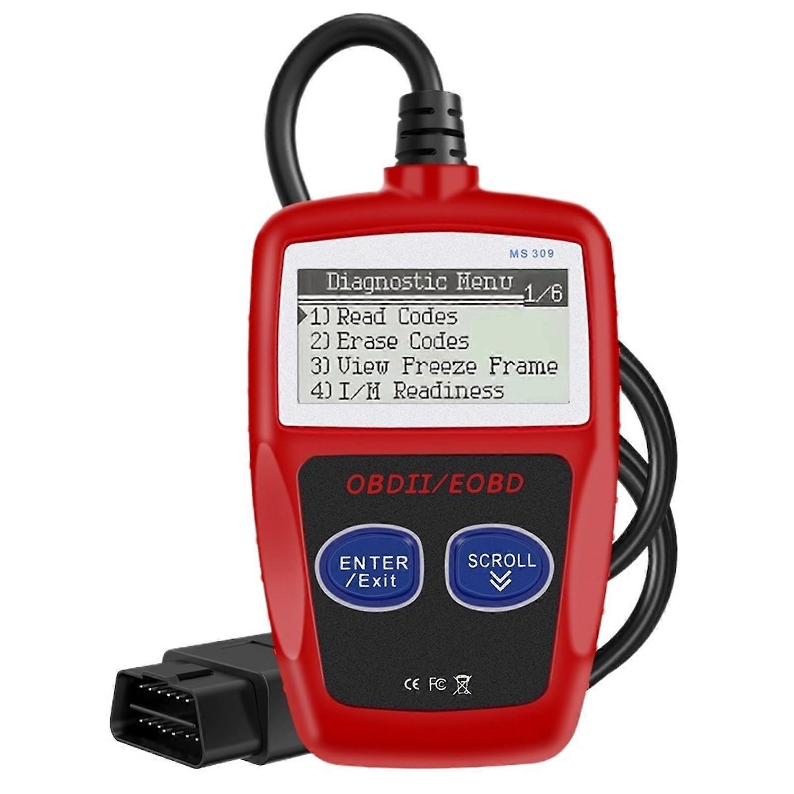 Code Reader YM519 MS309 OBD2 Fault Scanner Multilingual Car Diagnostic Tool Engine System and Battery Tester