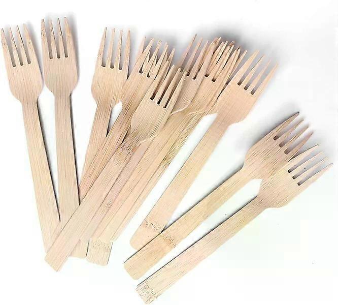 Bamboo disposable forks, 100 pieces, with a unique fragrance