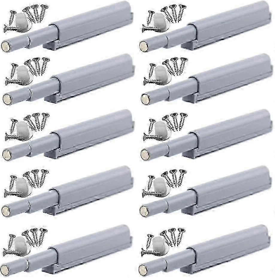 Magnetic Push-to-Open Door Latches - 10 Pack for Smooth Door Operation