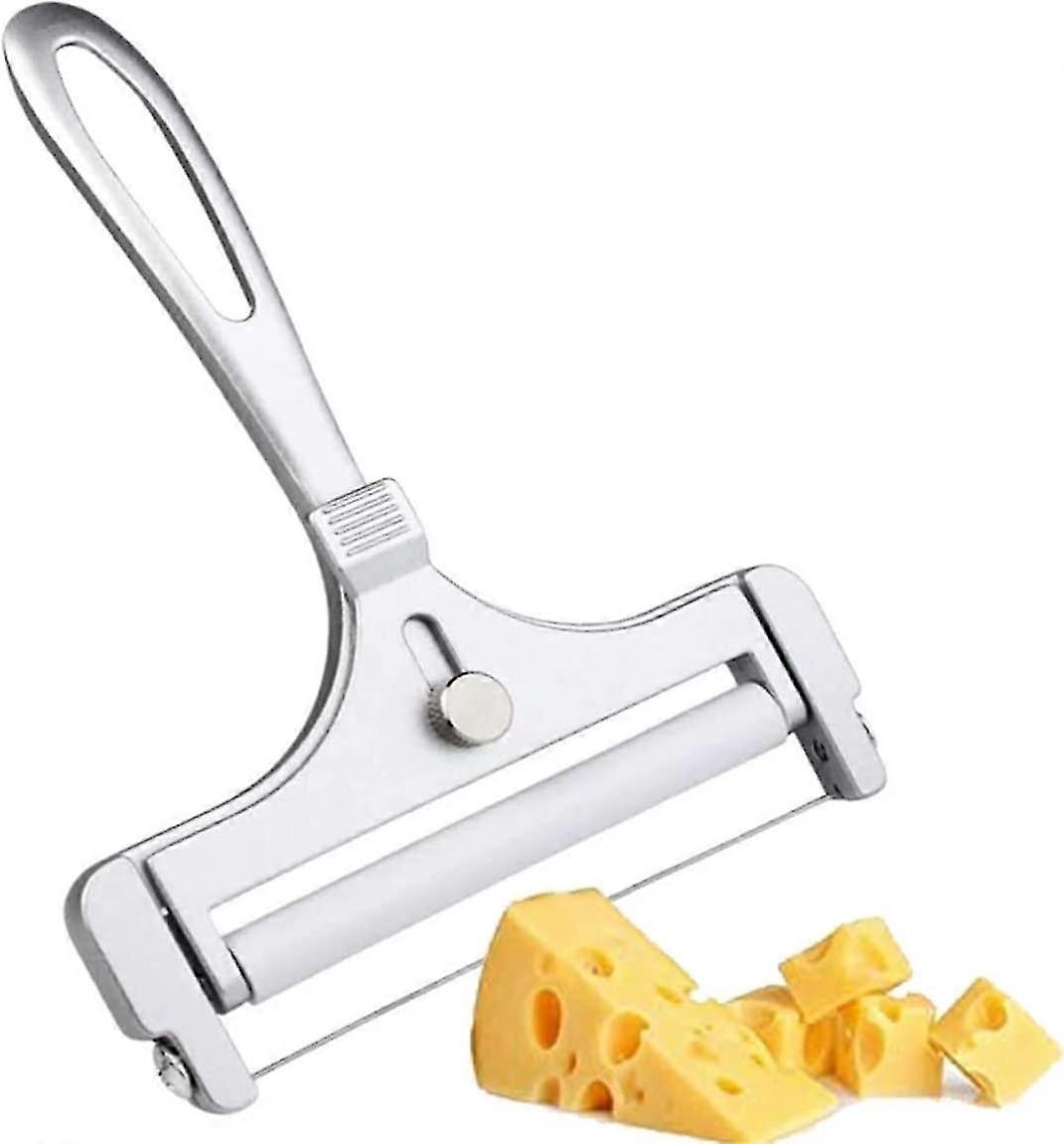 Cheese slicer with wire, adjustable thickness cheese cutter