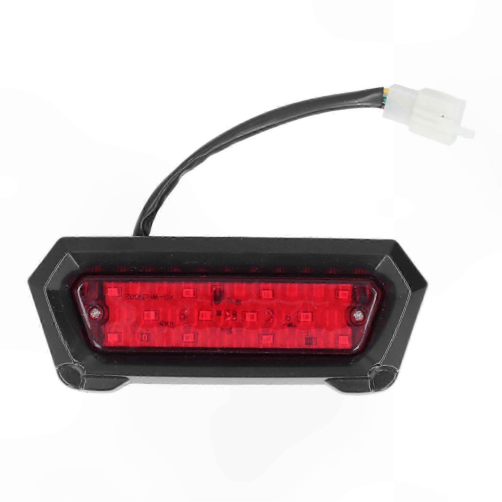 Red Reflective Lens Brake Light with 3-Wire Plug for 50cc-125cc ATVs Quads Go Karts