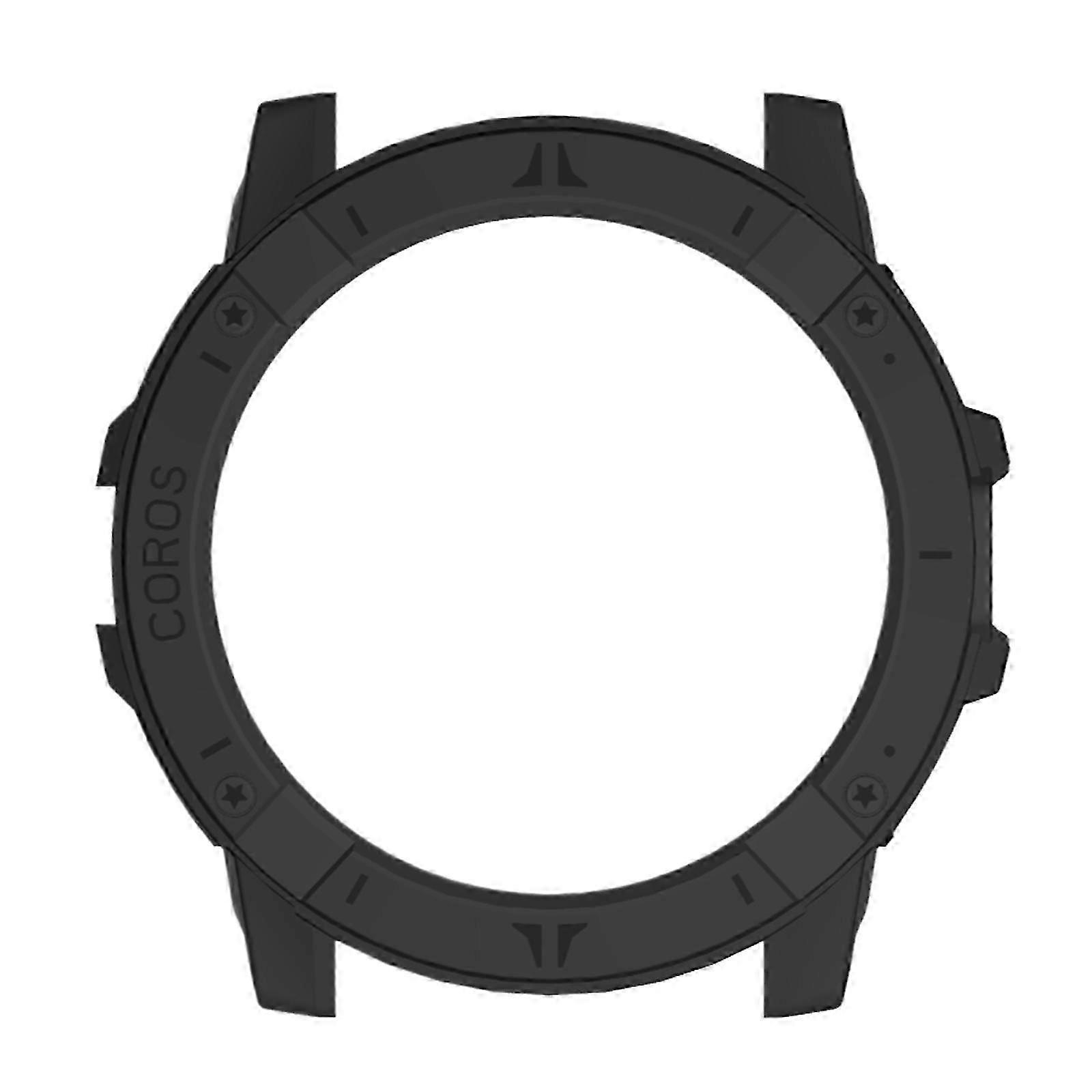 COROS VERTIX 2S Screen Protector with Hard PC Bumper Case, Black Red Smartwatch Protective Cover