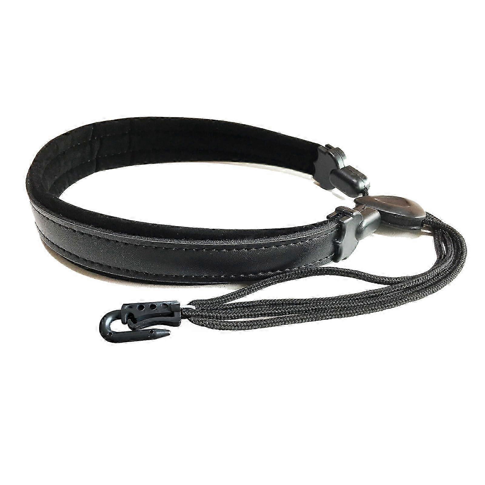 2025 Saxophone strap made of leather, adjustable replacement strap, saxophone harness, saxophone neck strap for beginners with narrow shoulder padding