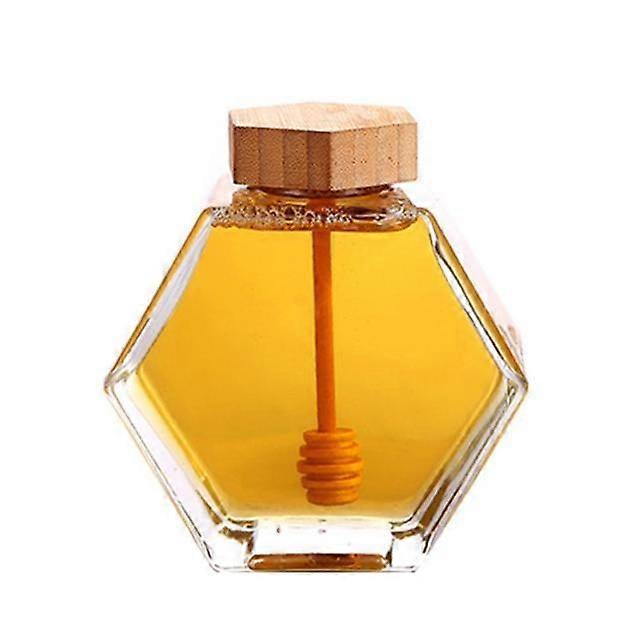220ml σφράγιση γυάλινο δοχείο μελιού φιλικό προς το περιβάλλον σαφές βάζο μαρμελάδας με dipper για το σπίτι