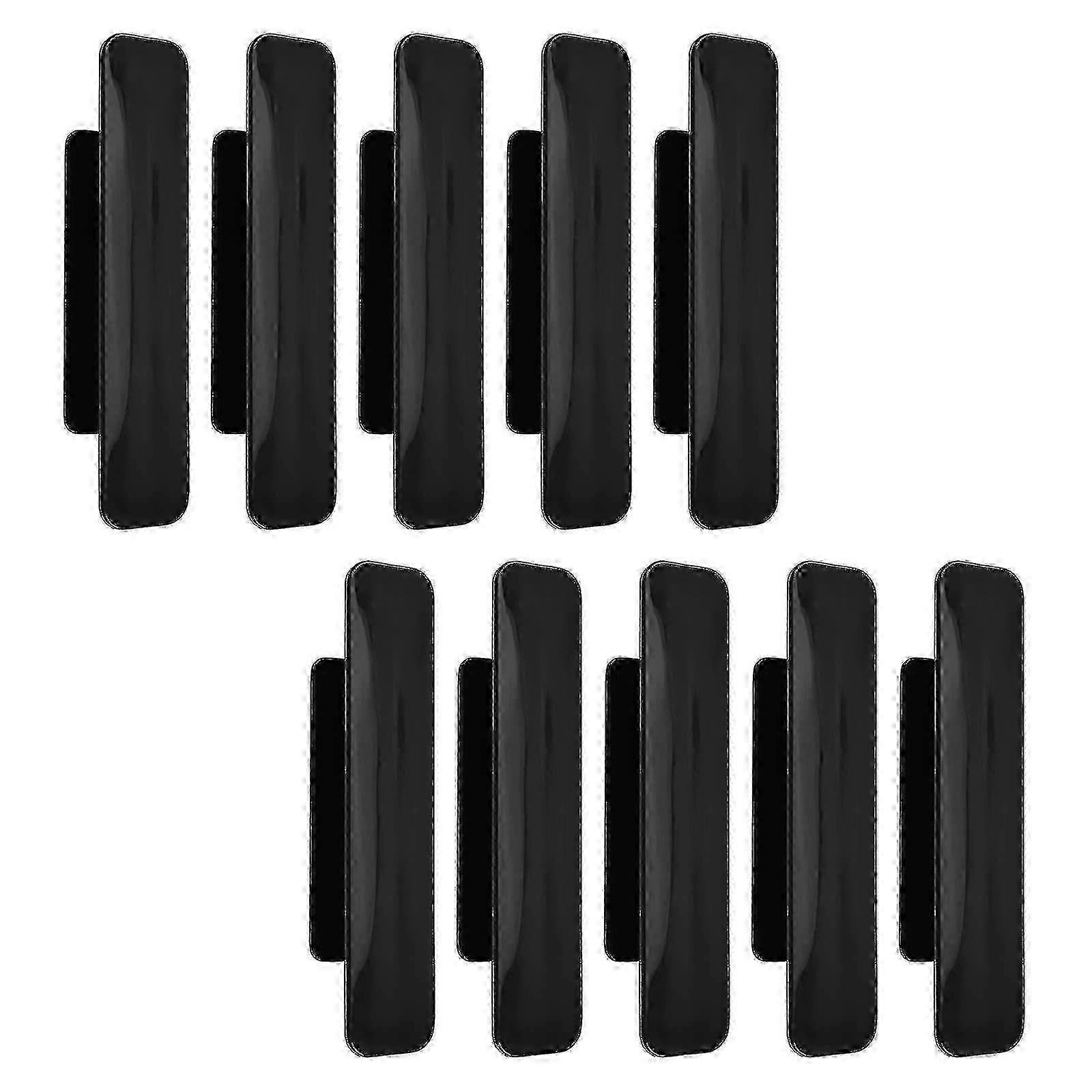 10 Pcs 110mm/4.33 Self-stick Instant Cabinet Drawer Pulls, Plastic Self-stick Push Pull Handles Cabinet Door Window Drawer Auxiliary Pulls compatible
