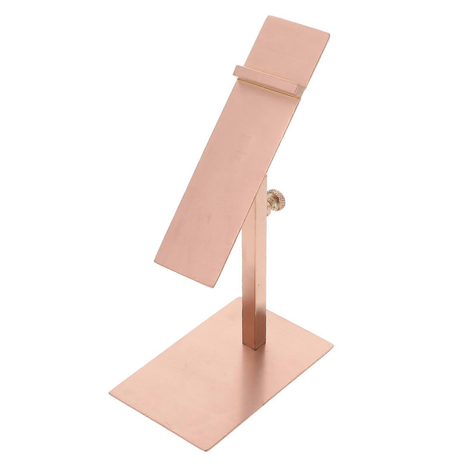 Rose Gold Shoe Display Rack Sleek and Modern Design Shoe Stores Adjustable Height Retail Supplies 19.00X11.00X7.00CM 1Pack