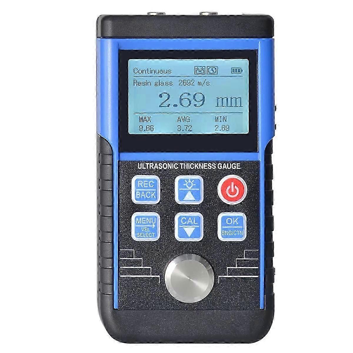 Handheld thickness tester for quality control in manufacturing