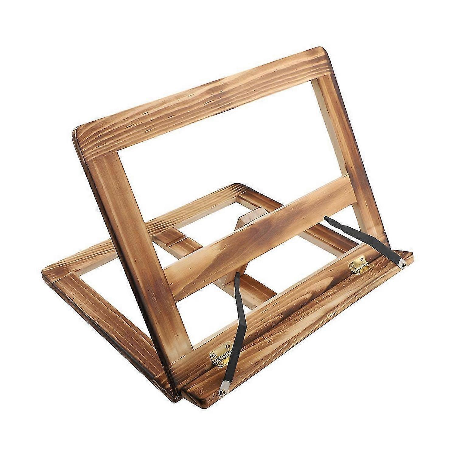Foldable Recipe Book Stand,Wooden Frame Reading Bookshelf