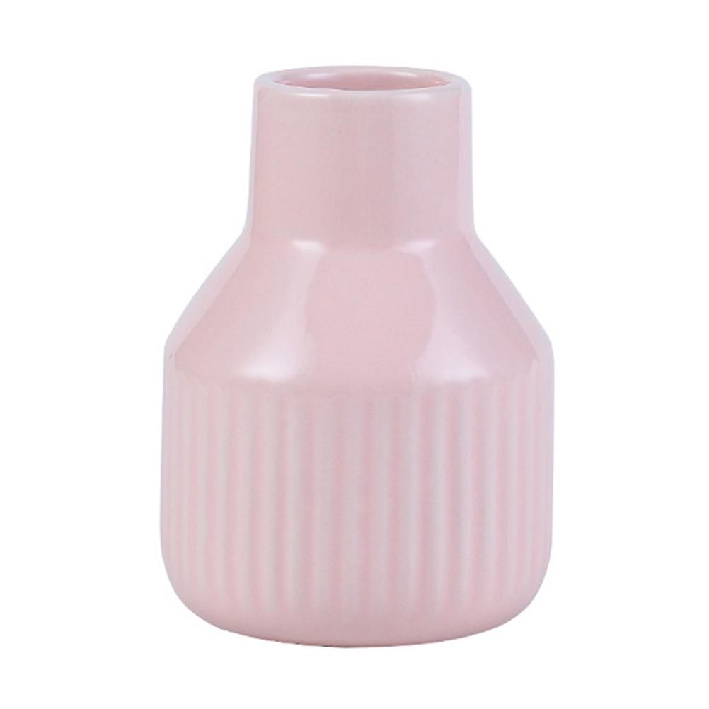 Pink Ceramics Flower Vase for Decoration Use 1Pcs Flower Arrangement Container
