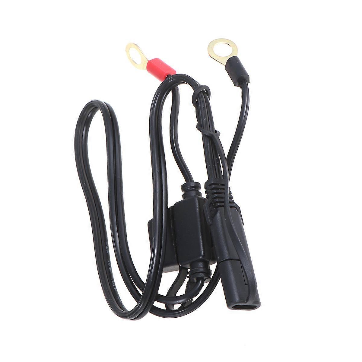 Motorcycle Battery Charging Cable for Motorcycle Power Cable Durable Black