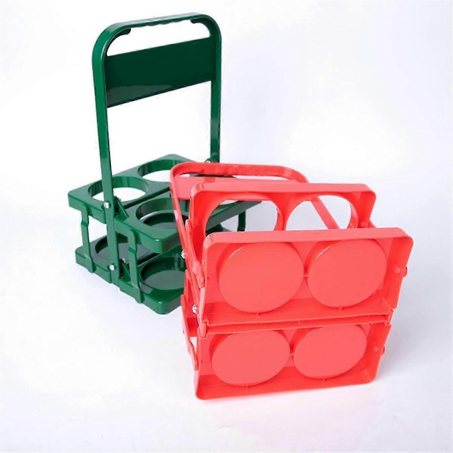 6 Hole Foldable Beer Bottle Holder, Handle Portable Use Wine Storage Rack, Bar Drink Holder Containe
