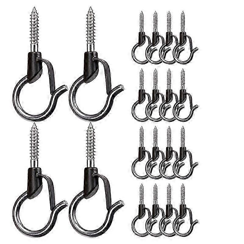 20-Pack Durable Q-Hanger Hooks with Safety Buckle for Wall, Ceiling, and Outdoor Hanging Applications