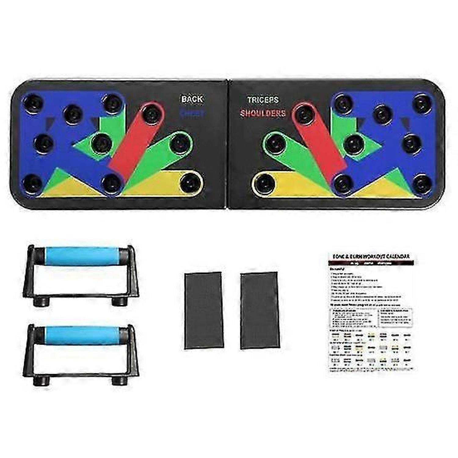 Push-Up Board with Non-slip Handles Strong Load-bearing Detachable Push-Up Bar Abdominal Muscle Training Equipment