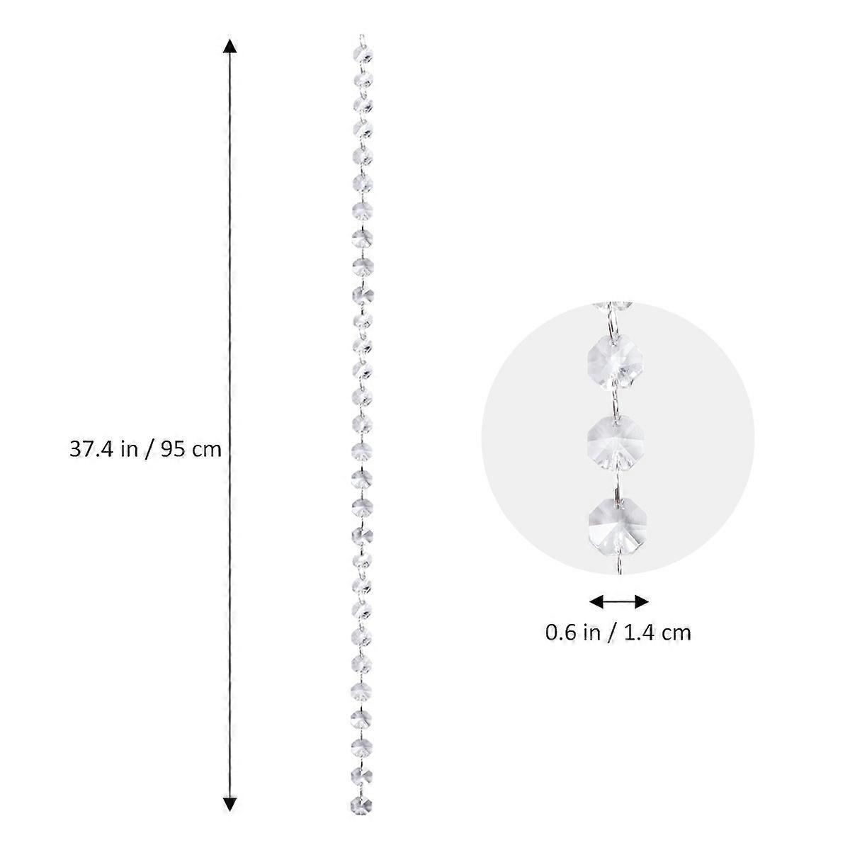 Elegant Crystal Decoration Beads String For Shop Window Background Display During Parties 4Pcs