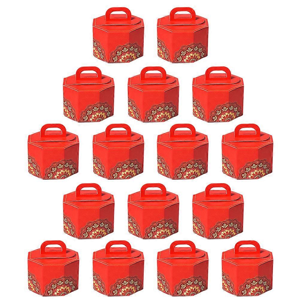 Chinese Styled Candy Box for Festival Use 50Pcs Red Paper Boxes