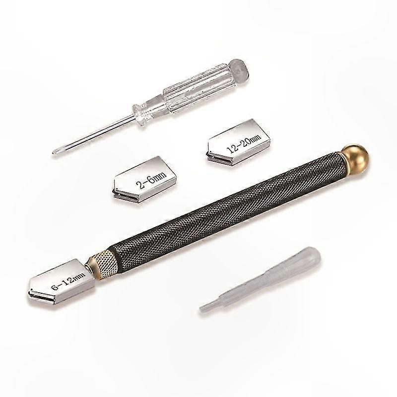 5-Piece Glass Cutter Set for Stained Glass Art and Mosaic Crafting Projects