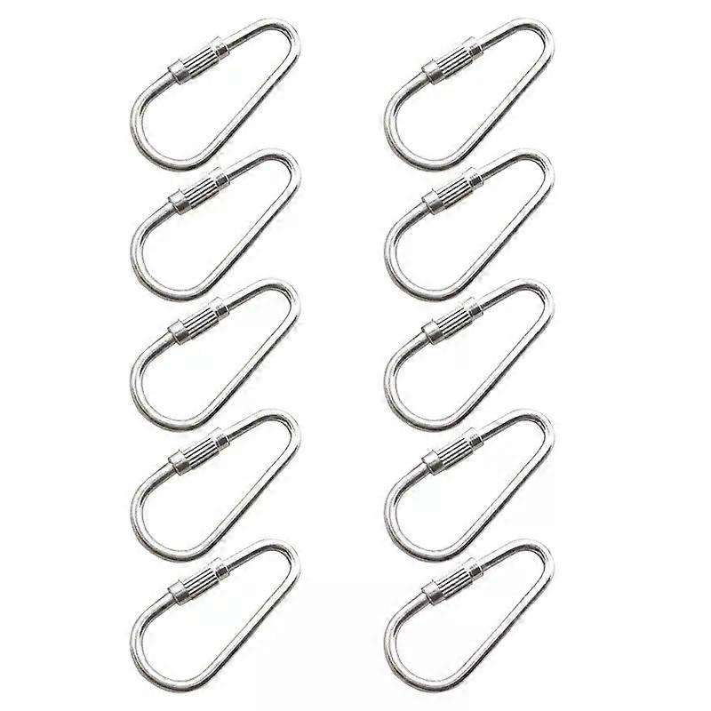 J0MC 10 Pieces Bird Toy Hooks Stainless Steel Parrot Toys Parts Anti-Rust Connector for Hanging Swing Nest Fruit Feeder