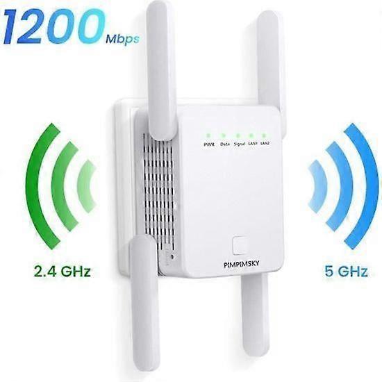 WiFi Repeater - YIBNRW - PIMPIMSKY - 1200Mbps - Dual Band - 4 Antennas