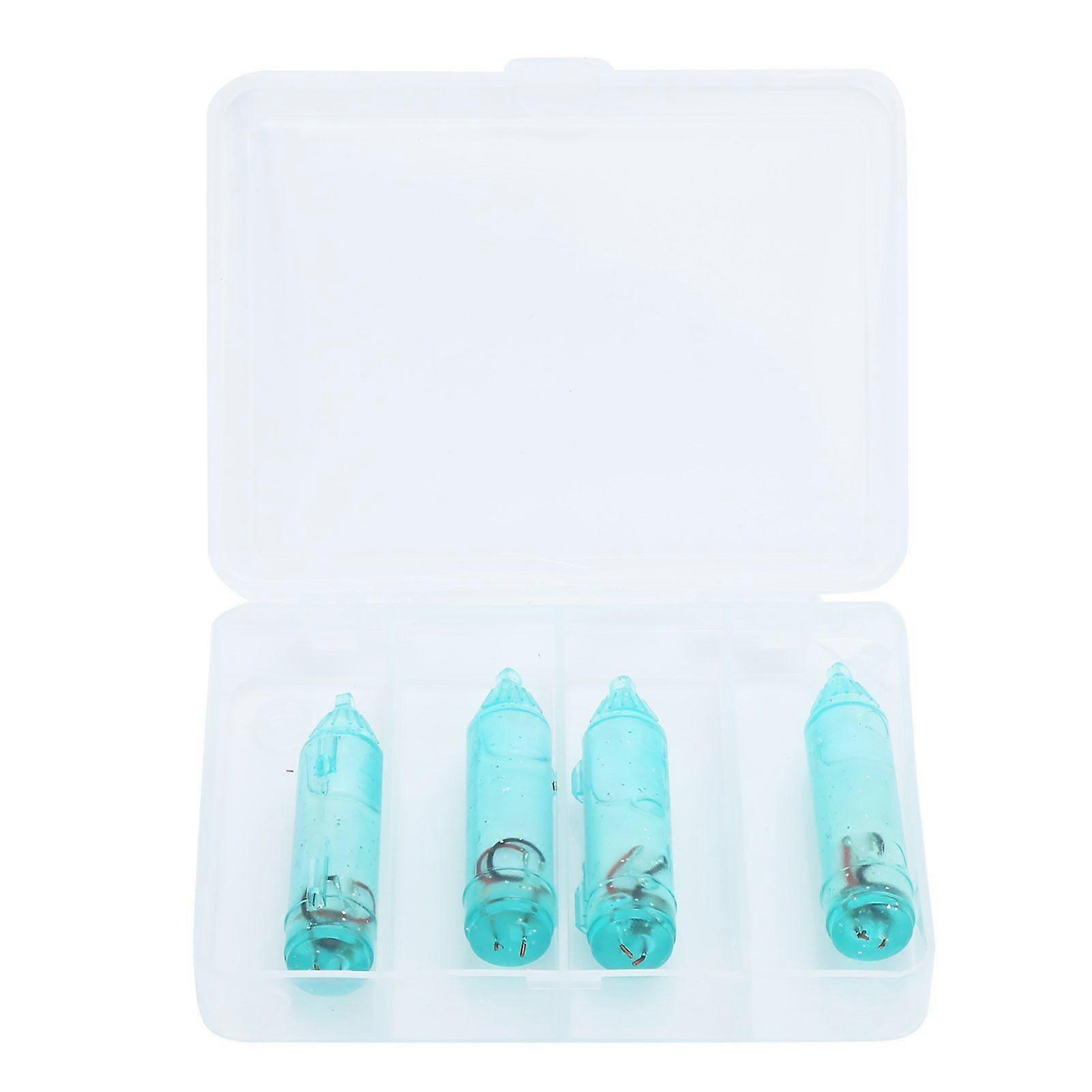 4Pcs Angeln LED Köder Licht Unterwasser Köder Lampe Wasserdichter Köder Hellblau mit Box