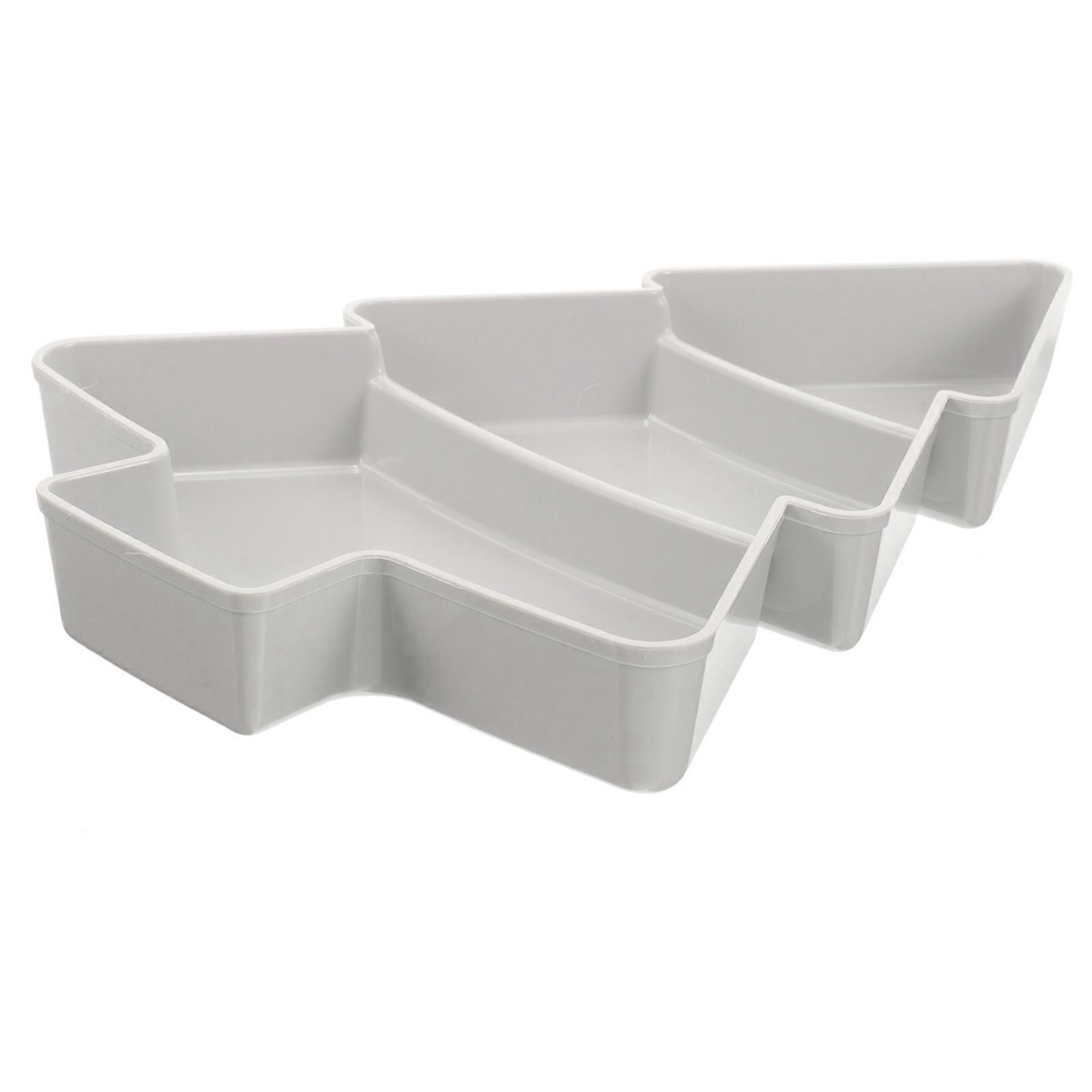 Christmas Tree Shaped Plate for Nuts Storage Snacks Serving Tray Grey