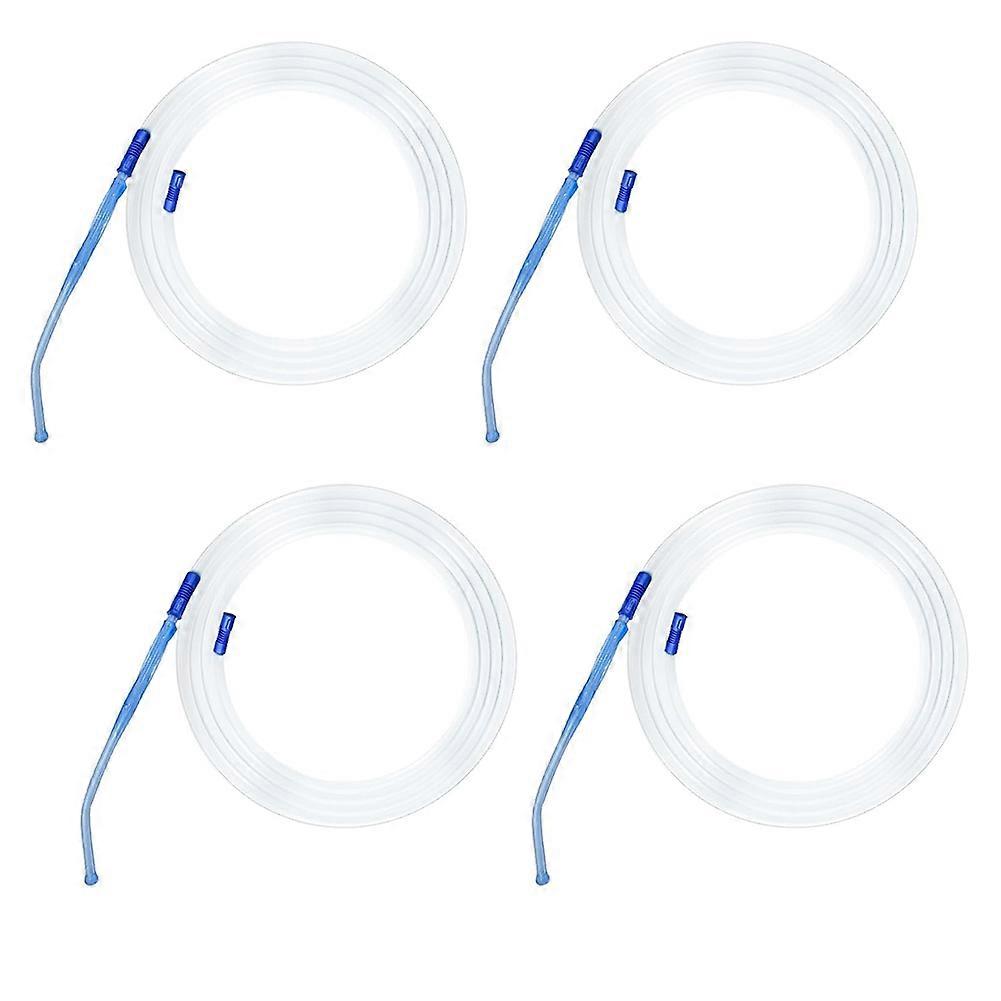 4 Units Suction Collection Tubing with Detachable Porous End Design Handle(Each Suction Tube Kits is 6.8 Feet Long)