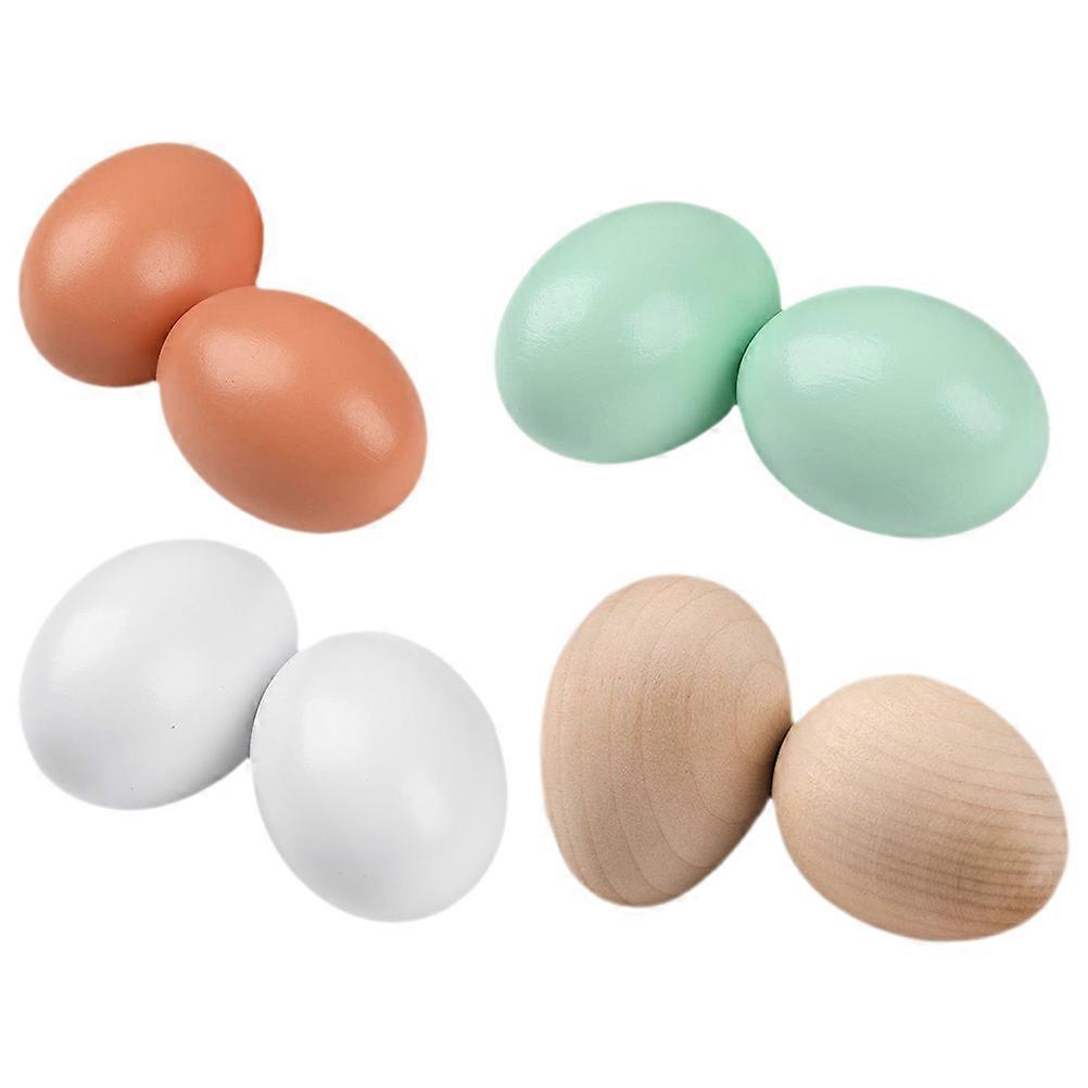 Assorted Color Wooden Egg Shaped Fake Eggs 16 Pcs For Home Decoration Crafting And Easter Activities