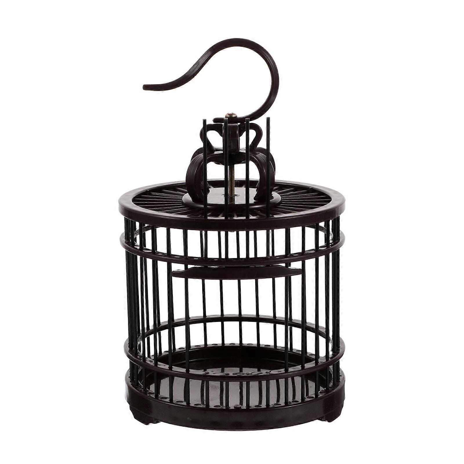 Coffee Plastic Pet Habitat Container For Reptile Cricket Decorative Use Travel 2Pcs