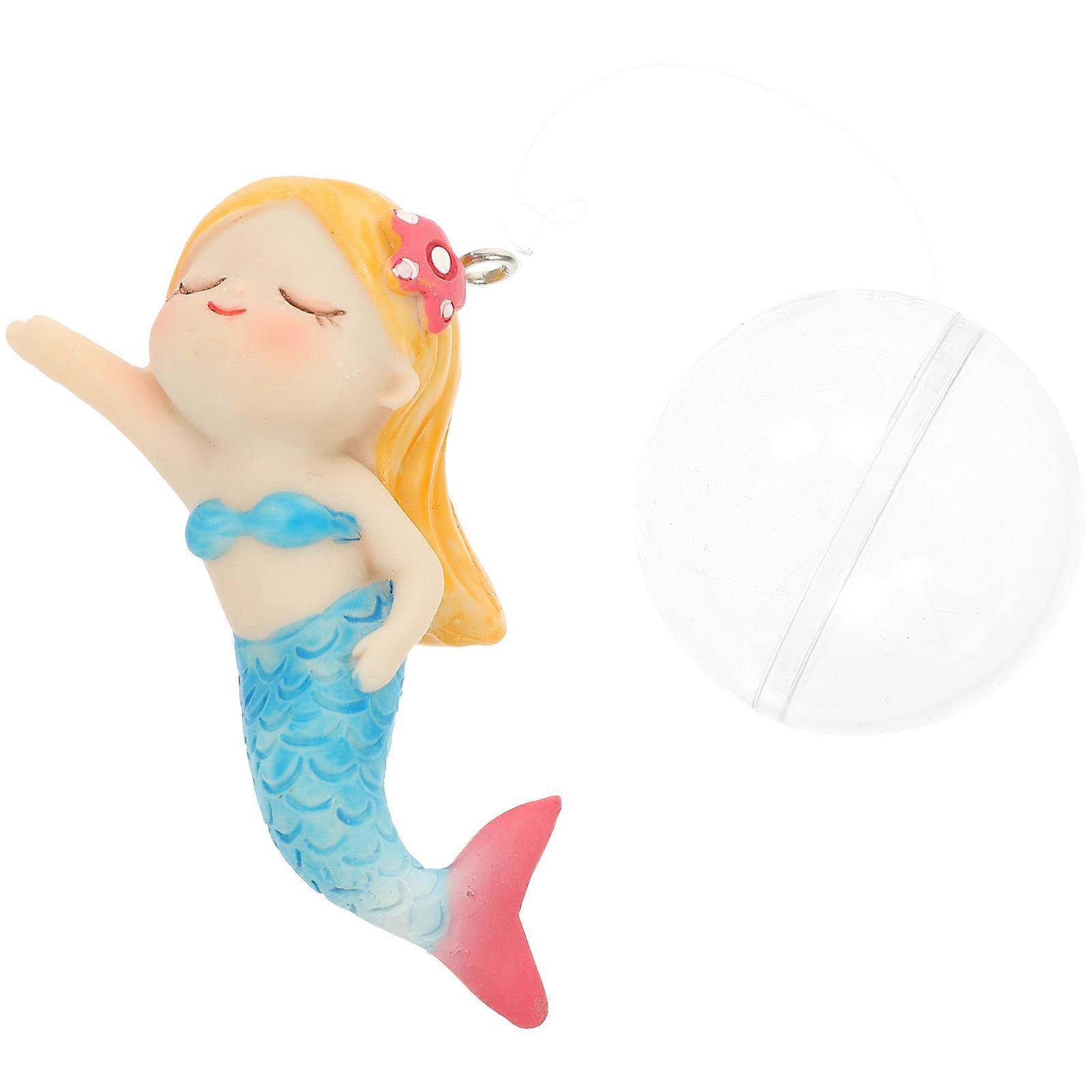 Aquarium Accessory 3Pcs Chic Mermaid Figure Multi Water Movement Interaction Elegant Style