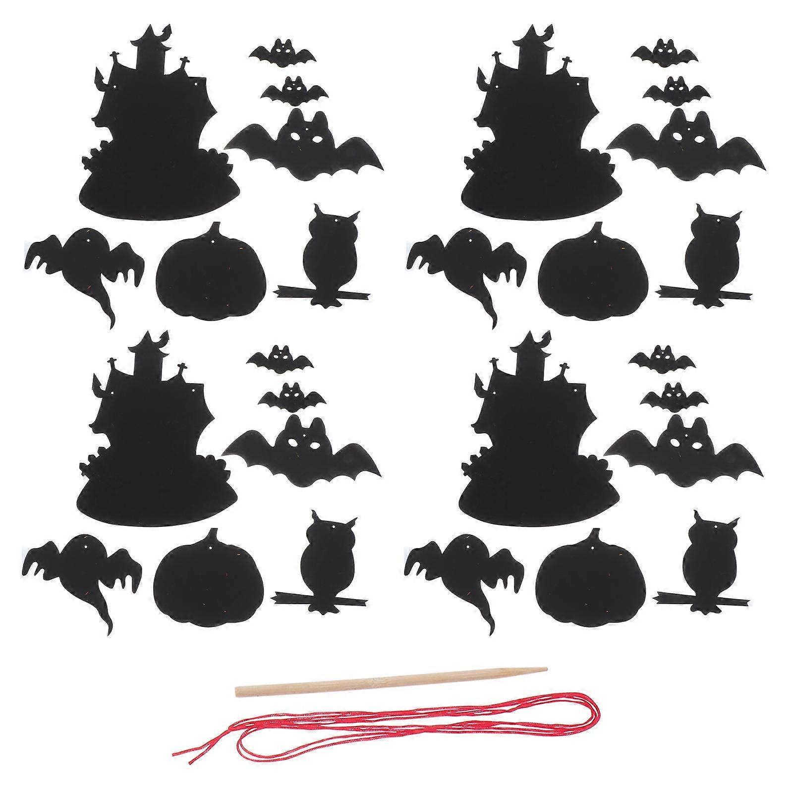 Scratch Paper Rainbow Scratch Cards Halloween for Kids 64Sets Art Crafts