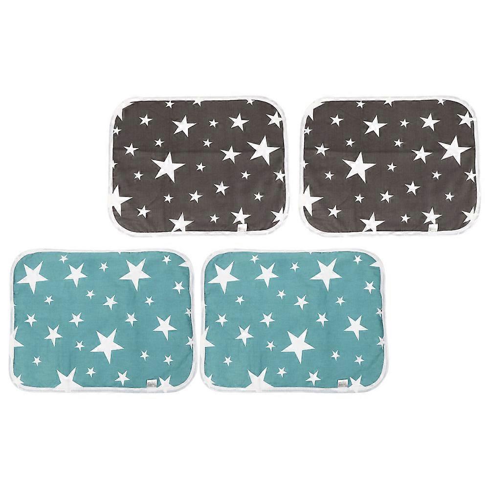 Household Hamster Bedding Adorable Bunny Liner Reusable Non-Shrinking Grey 4Set