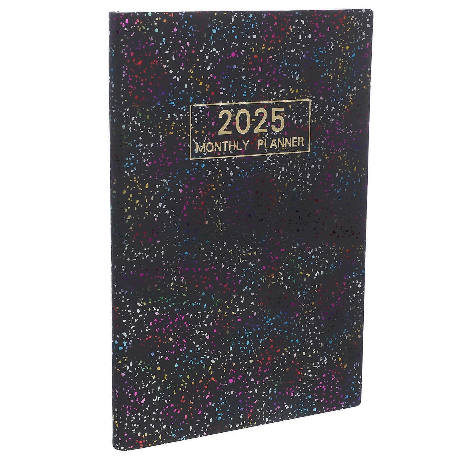 English Schedule Book PU Planner for 2025 with 2Pcs