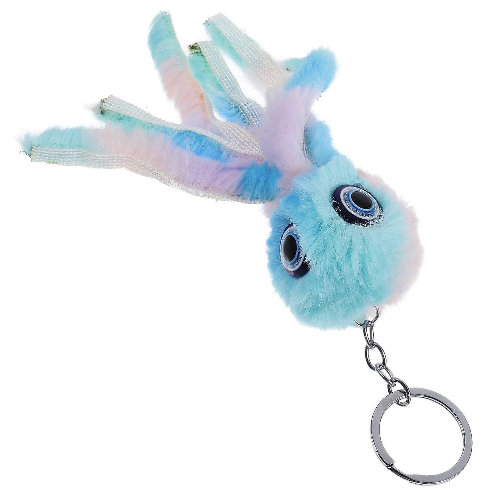 Multi Color Octopus Plush Pendant for Decoration 2Pcs Keychain Ornament