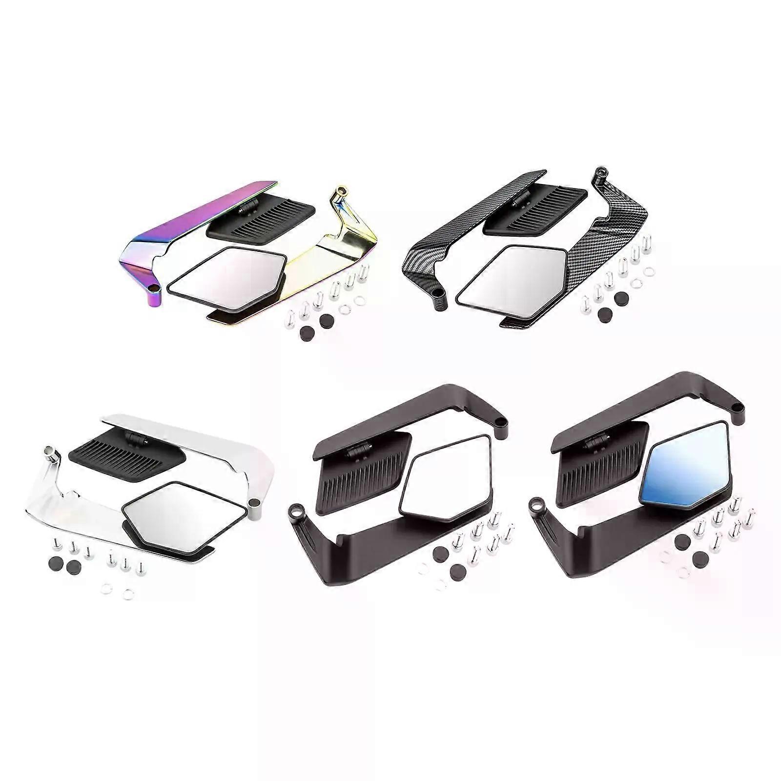 Generic Motorcycle Rear View Mirrors Universal Easy Installation Adjustable