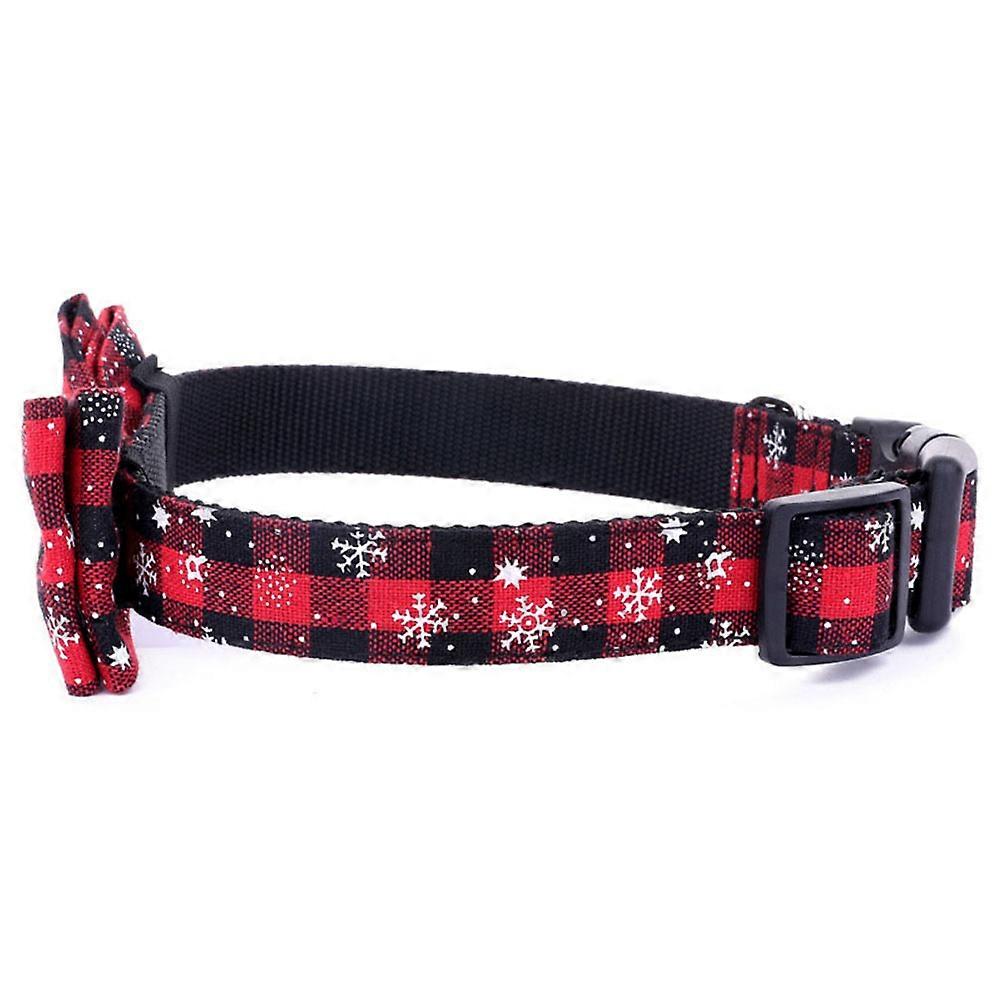 Holiday Dog Collar For Pets Adjustable Nylon Size XS Red Perfect For Christmas Parties 1Set