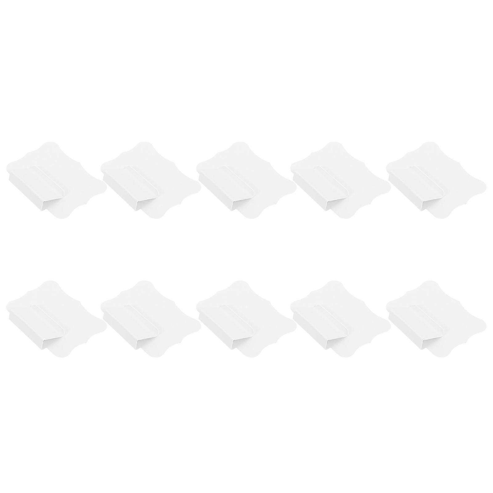 Storage Bins Clip Removable Basket Labels Clip for Display 20Pcs White