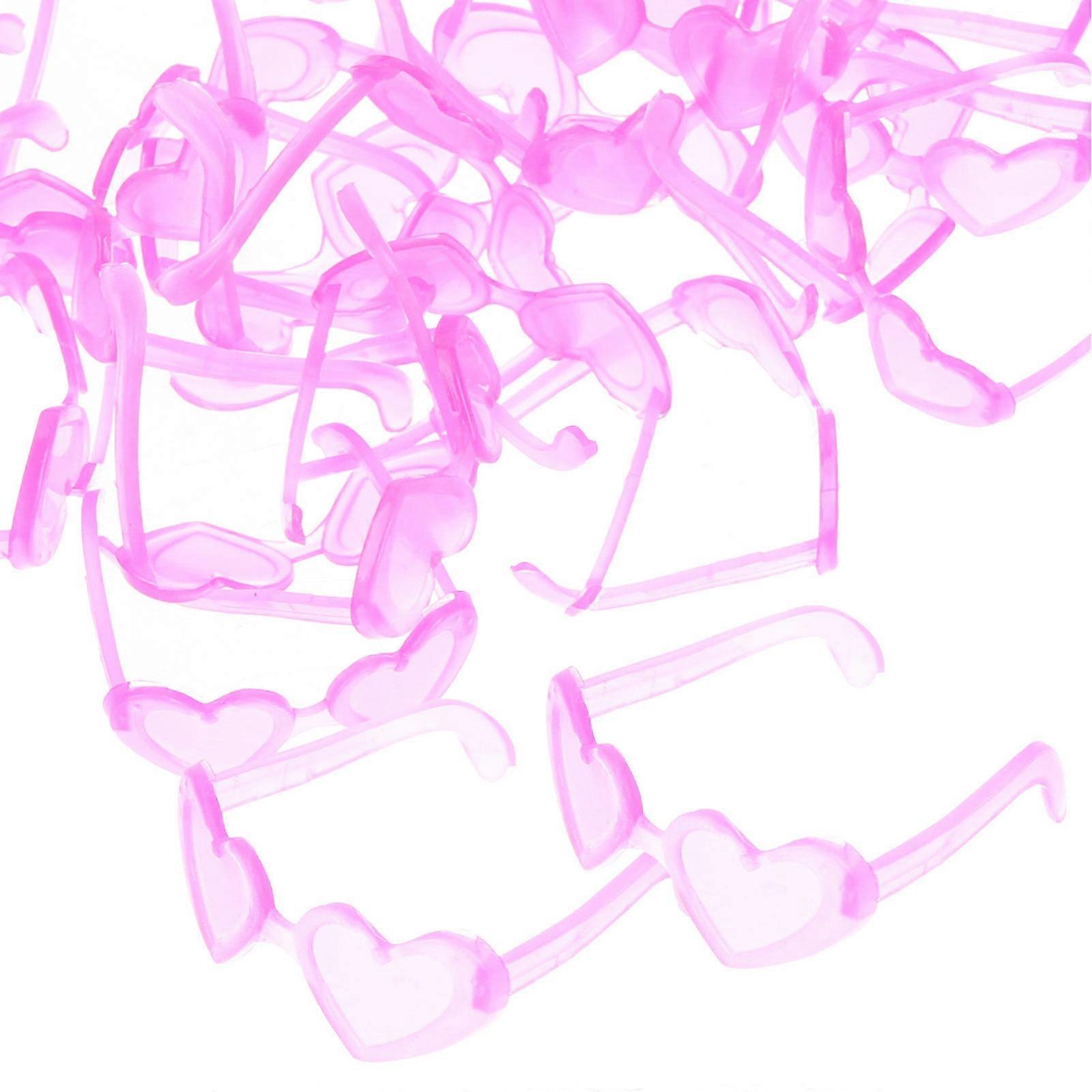 Pink Mini Eyeglass Doll Glasses for Decor 200Pcs Accessories