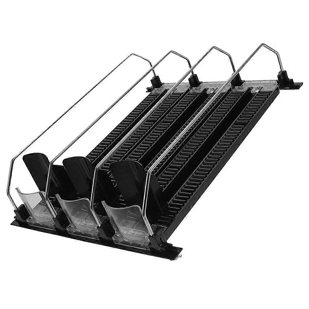 Fridge Beverage Organizer 3Pcs Drinking Automatic Pusher For Parties 39X25Cm Simple Design