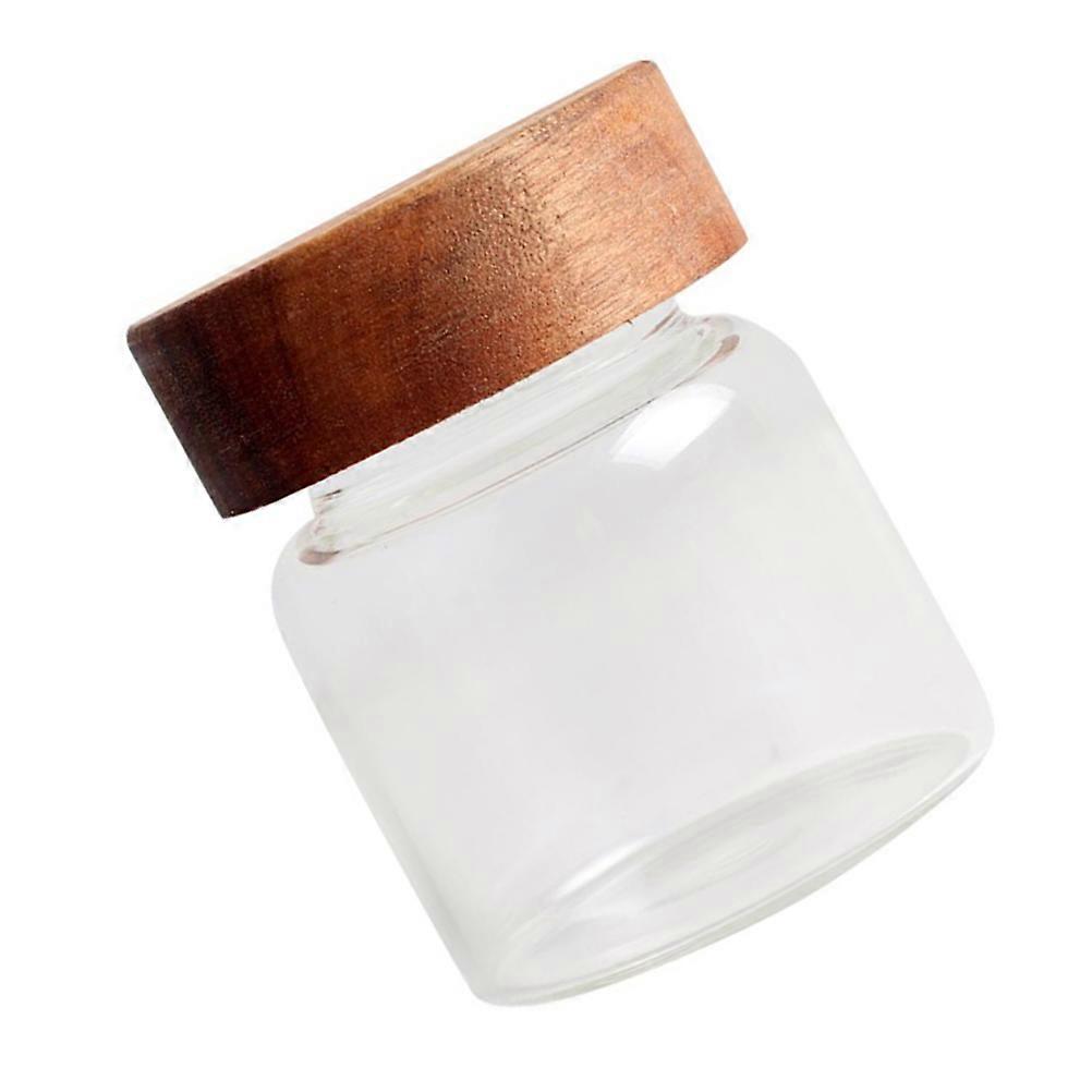 Glass Storage Jars Round Honey Canister for Storage Use Bamboo Material