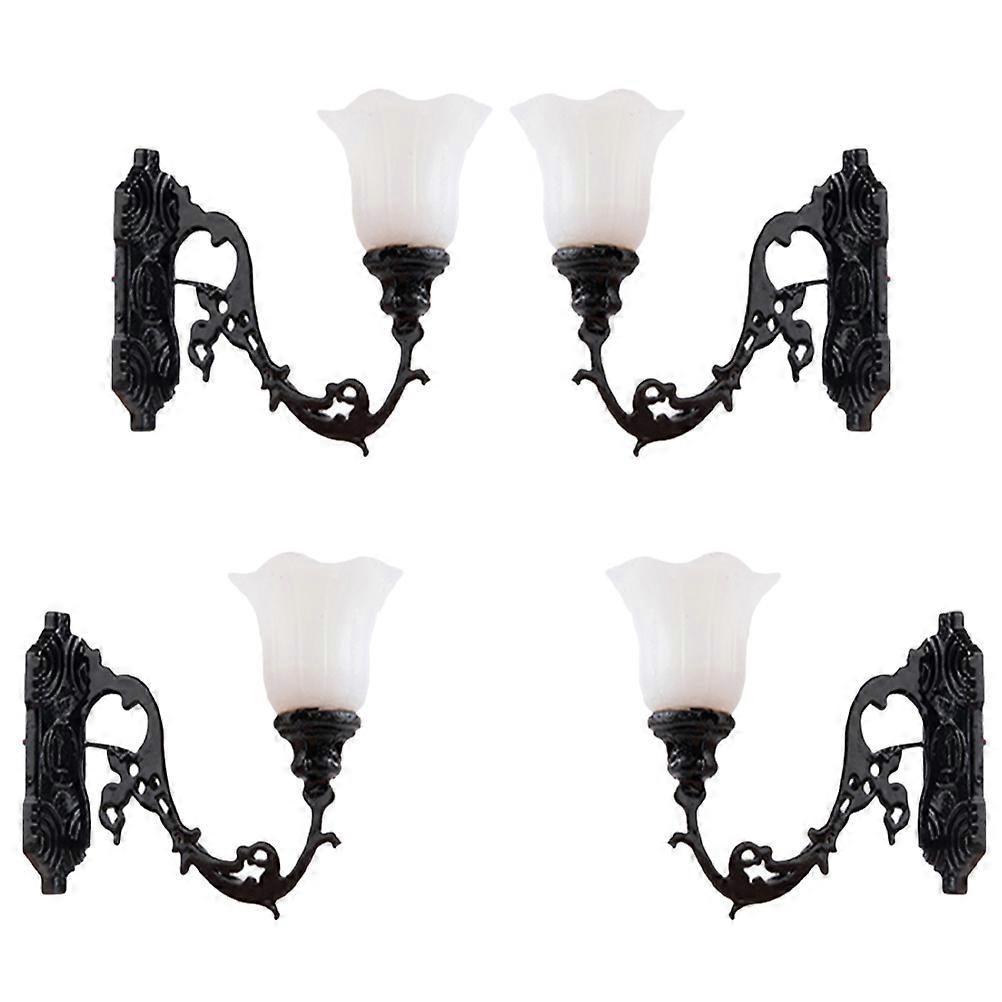 Miniature Wall Lamp Creative Mini Wall Lamp Decorative 8Pcs Black