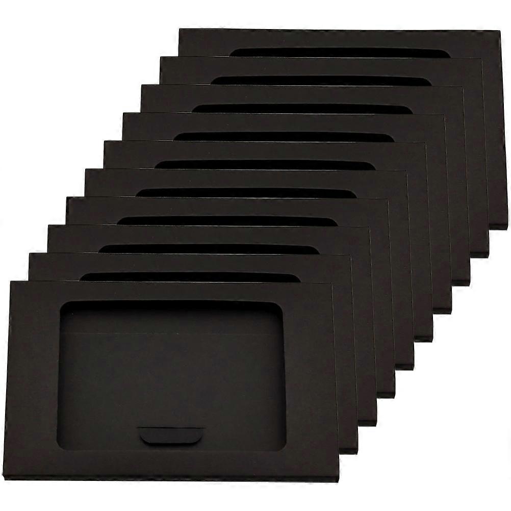 Postcard Envelop Box Kraft Paper for Storage Black 20Pcs