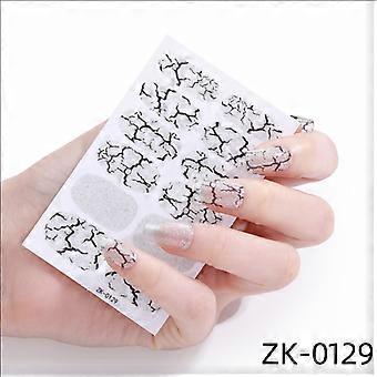 Scallion Pink Striped & Leopard Checkered Nail Stickers, Hot Selling Full Nail Stickers