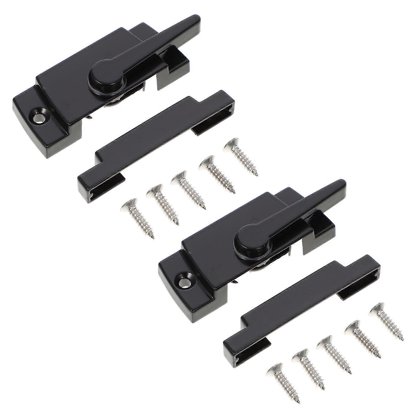 Sliding Window Sash Locks Zinc Alloy Cam Locks Home Safety Window Security Black Classic Design 8 Sets