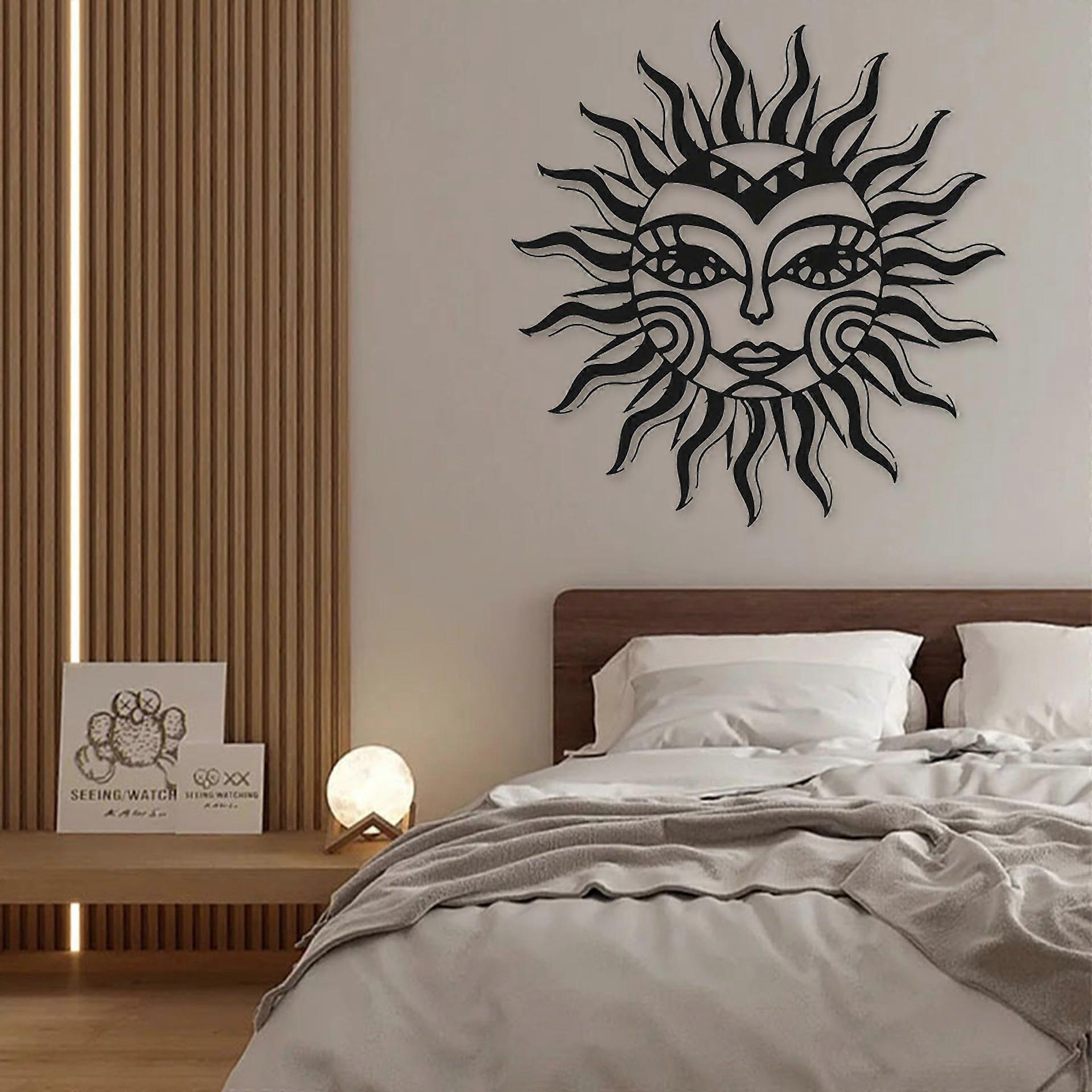 1PC Minimalist Sun Hanging Metal Wall Décor for Home Interiors