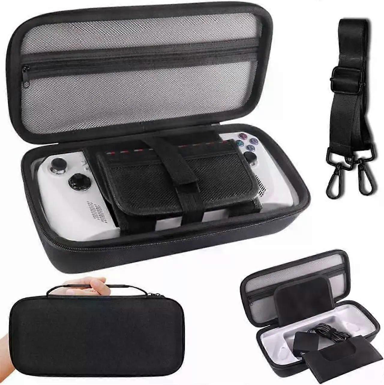 Carrying Case for Asus Rog Ally X / Asus Rog Ally, Portable Hard Shell Pouch Travel Bag, Organiser Bag with Shoulder Strap, EVA Shockproof Protective