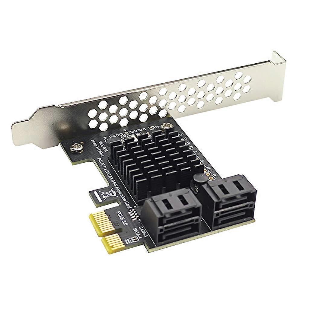 PCIE1X To SATA3.0 4Port Expansion Card SATA III 6Gbps Supports Large Capacity HDDs And SSDs