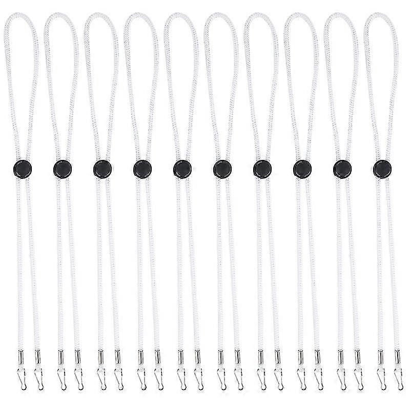 Face Mask Lanyards,mask Holder Adjustable With Clips10pcs-white