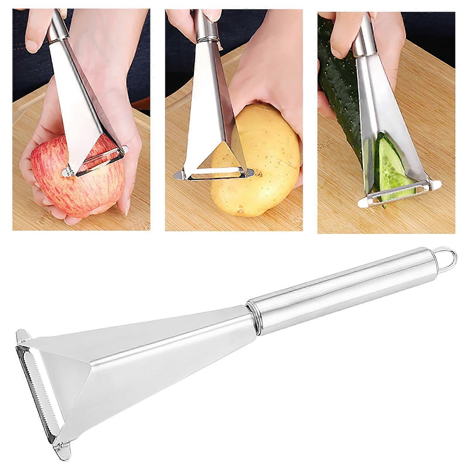 Creative Fruit Cutter Stainless Steel Triangle Push Multi Function Separator Slicing Home Tableware Fruit Peeler Peeler